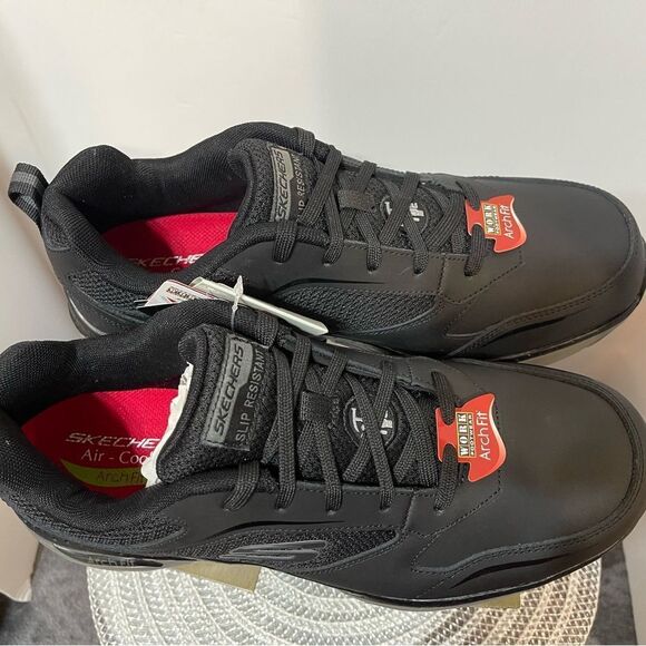 Sketcher’s Men’s Work Footwear Size 11 Black/Charcoal NWT - Picture 10 of 16